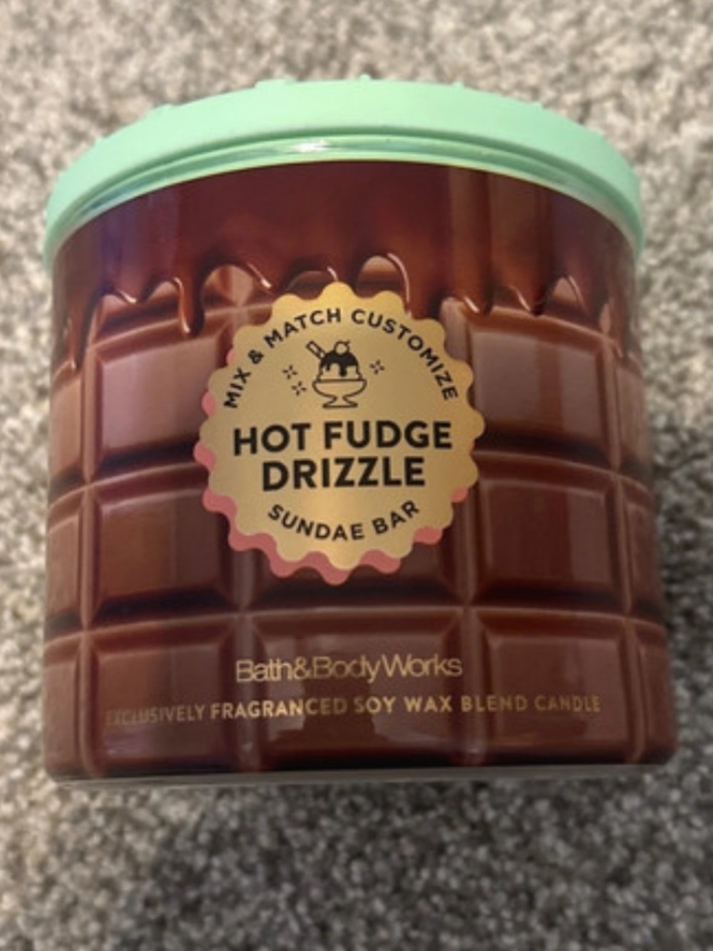 BBW HOT FUDGE DRIZZLE THREE WICK CANDLE NWT